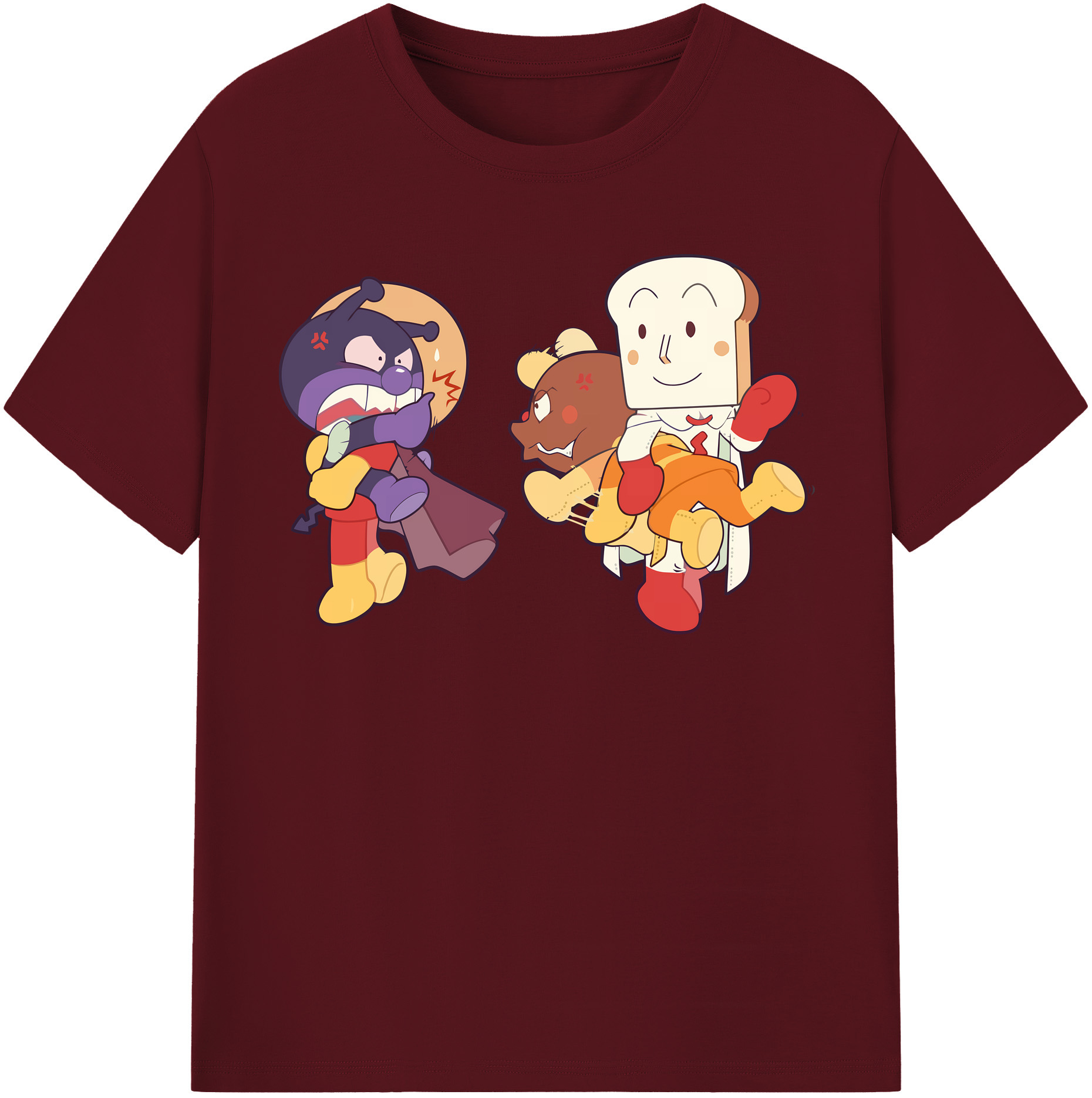 （画像用） アンパンマン Anpanman 綿100％半袖Tシャツ（フロントプリント）